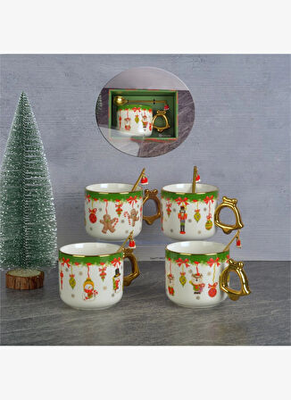 Tohana Porselen Kupa THN10266 XMS Yılbaşı Kupası 320 ML