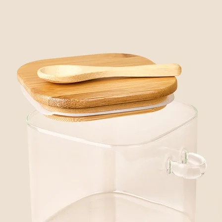 Tohana Kaşıklı Cam Kavanoz - Şeffaf - 600 ml