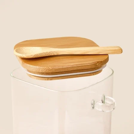 Tohana Kaşıklı Cam Kavanoz - Şeffaf - 900 ml