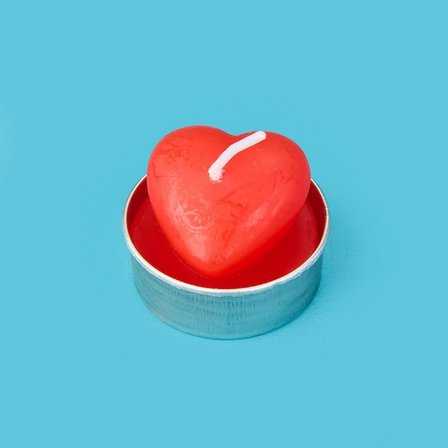 Tohana 4'lü Love Tealight Mum - Kırmızı - 10 cm
