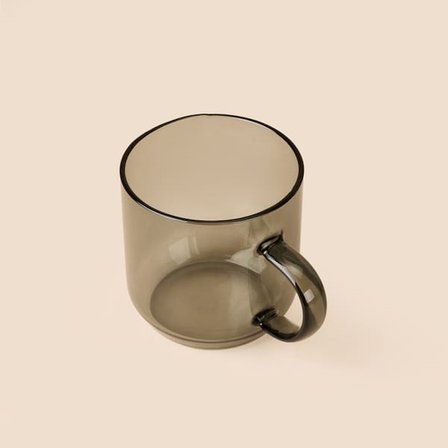 Tohana 2'li Cam Kupa - Füme - 380 ml