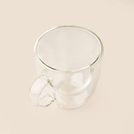 Tohana Çift Cidarlı 2'li Cam Fincan - Şeffaf - 100 ml