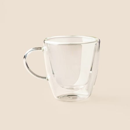 Tohana Çift Cidarlı 2'li Cam Fincan - Şeffaf - 100 ml
