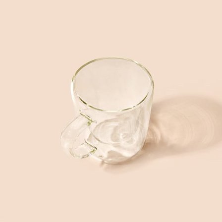 Tohana Çift Cidarlı 2'li Cam Fincan - Şeffaf - 100 ml