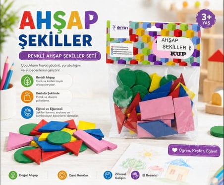 Geometrik Ahşap Şekilleri - Em5075