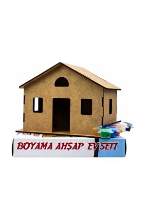 Boyama Ahşap Ev Seti Ahşap Boyama Deney ÖLÇÜLERE DİKKAT