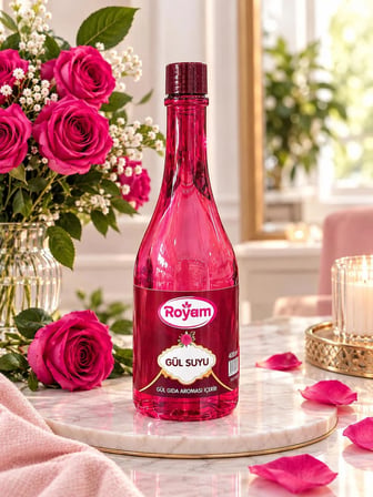 Seruse Gıdaya Eklenebilir İçilebilir Gül Suyu 400 ml Gıdaya Uygun Gül Aromalı