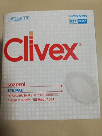 Clivex Steril Göz pedi 6,5cm*9,5cm