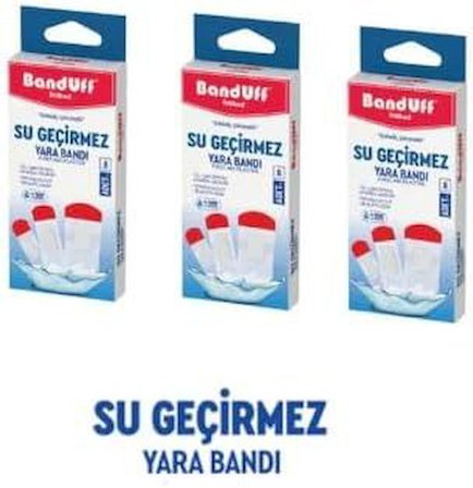 banduff Su Geçirmez Yara Bandı 3'lü Paket (24 Adet)