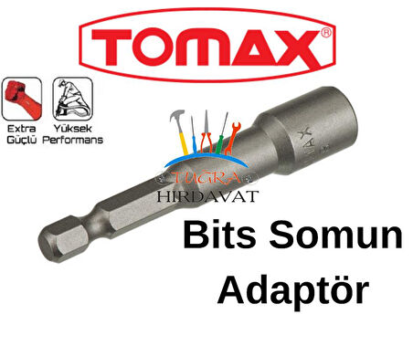 Tomax Bits Somun Adaptör 13x65 mm Bits Lokma