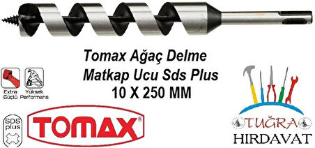 Tomax Sds Plus Ağaç Delme Ahşap Delme Matkap Ucu 10x250