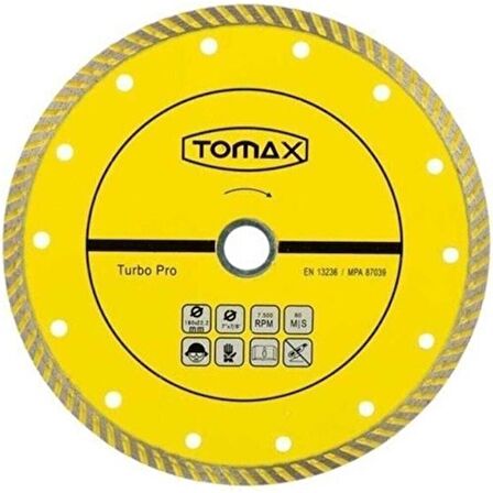 ORJİNALDİR Tomax Mpa 87039 180X22.2 Turbo Pro Granit Mermer Fayans Kesici