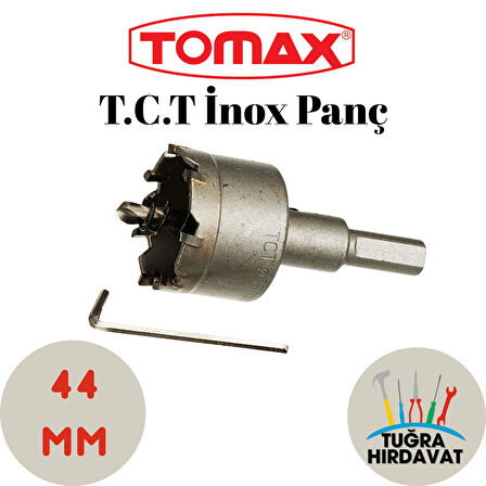 Tomax T.C.T. Metal  Paslanmaz İnox Delme Testere Panç 44 mm