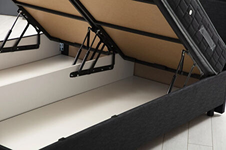 Vitalia Baza Başlık Seti - Antrasit 90x190