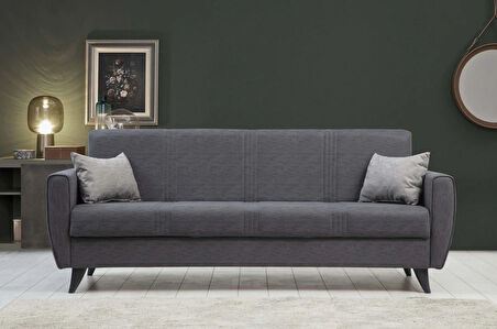 Zaden Üçlü Koltuk Koyu Gri