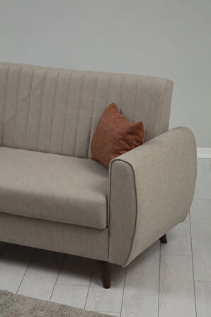 Alkon İkili Koltuk Bej