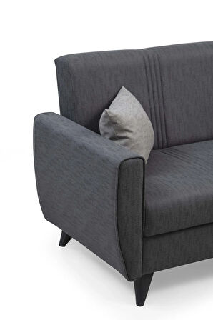 Zaden İkili Koltuk Koyu Gri