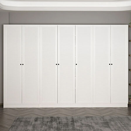 Minar Kale 210 Cm 7 Kapaklı 5B Raf Portmanto Byz Mbr Panjur Byz