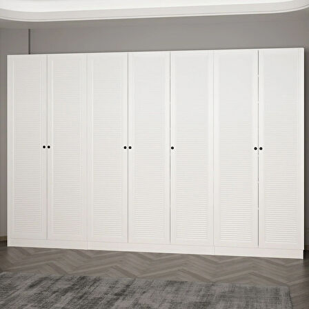 Minar Kale 210 Cm 7 Kapaklı 5B Raf Portmanto Byz Mbr Panjur Byz