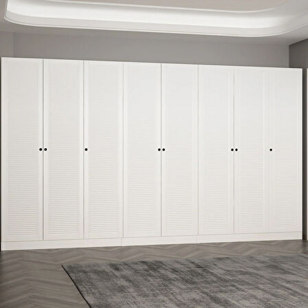 Minar Kale 210 Cm 8 Kapaklı 4B Raf Portmanto Byz Mbr Panjur Byz