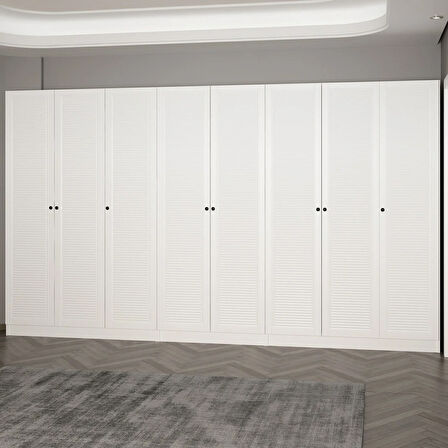 Minar Kale 210 Cm 8 Kapaklı 4B Raf Portmanto Byz Mbr Panjur Byz