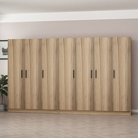 Minar Kale 7 Kapaklı 4 Ç Dolap Dore 190CM