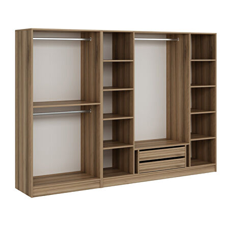 Minar Kale 6 Bölmeli 2 Ç Giyinme Dolabı Dore 190CM