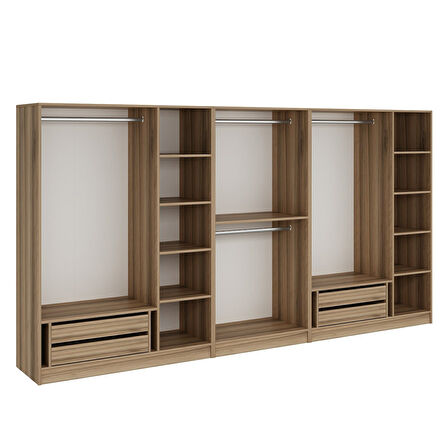 Minar Kale 8 Bölmeli 4 Ç Giyinme Dolabı Dore 190CM