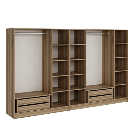 Minar Kale 7 Bölmeli 4 Ç Giyinme Dolabı Dore 210CM