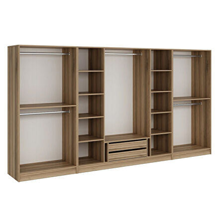 Minar Kale 8 Bölmeli 2 Ç Giyinme Dolabı Dore 210CM