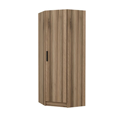 Kale Tek Kapaklı Köşe Zincir Dolap Dore Ceviz - 210CM