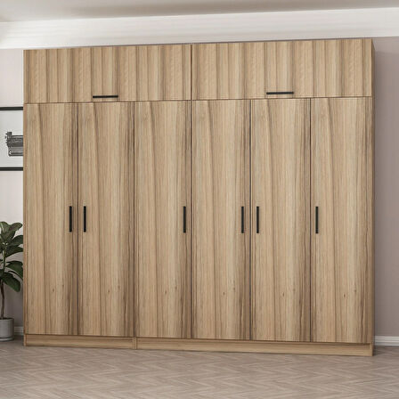 Minar Kale 6 Kapaklı 2 Ç Dolap Ve Yüklük Dore 255CM