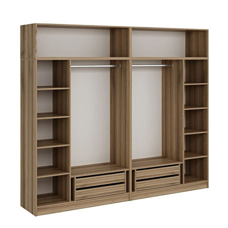 Minar Kale 6 Kapaklı 4 Ç Dolap Ve Yüklük Dore Antrasit 255CM