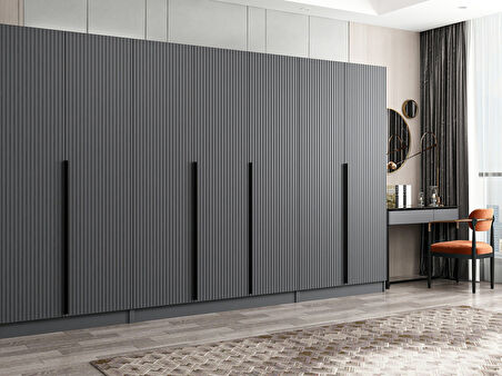 Kale Plus 7 Mebran Kapaklı 2Ç Dolap Antrasit Mebran 210CM