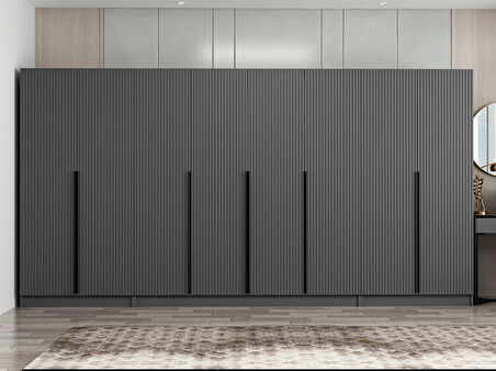 Kale Plus 8 Mebran Kapaklı 2Ç Dolap Antrasit Mebran 210CM