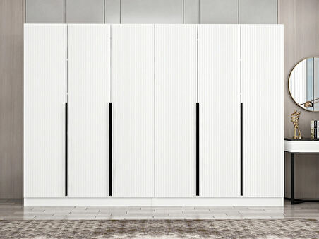 Kale Plus 6 Mebran Kapaklı 4Ç Dolap Beyaz Mebran 210CM