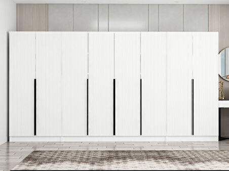 Kale Plus 8 Mebran Kapaklı 2Ç Dolap Beyaz Mebran 210CM