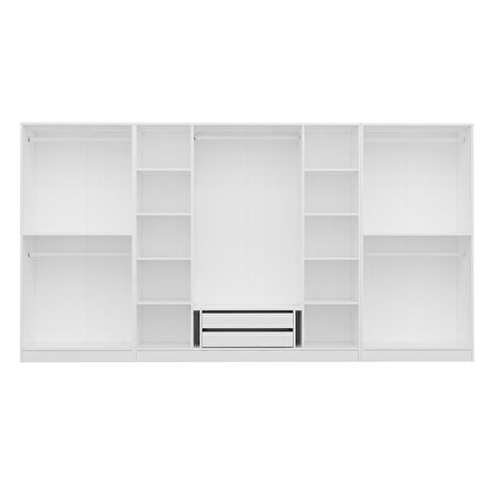 Kale Plus 8 Mebran Kapaklı 2Ç Dolap Beyaz Mebran 210CM