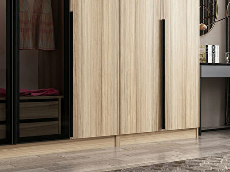 Kale Plus 7 Kapaklı 2Ç Dolap Dore Plus Dore Füme Cam 210CM