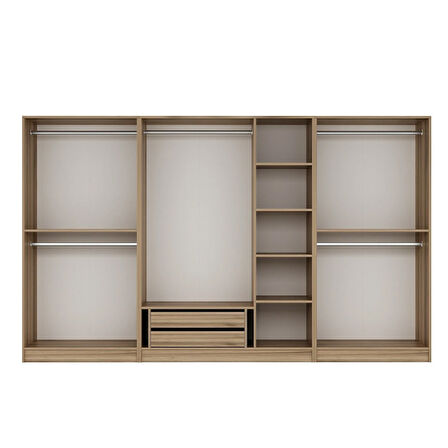 Kale Plus 7 Kapaklı 2Ç Dolap Dore Plus Dore Füme Cam 210CM