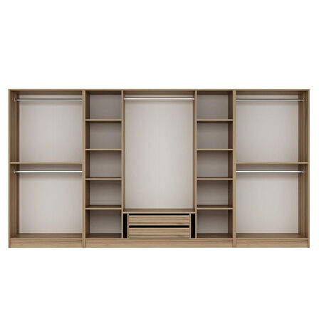 Kale Plus 8 Kapaklı 2Ç Dolap Dore Plus Dore Füme Cam 210CM