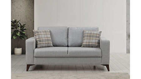 Kristal 2'li Koltuk Açık Gri