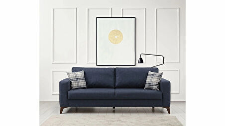 Kristal 3'lü Koltuk Lacivert