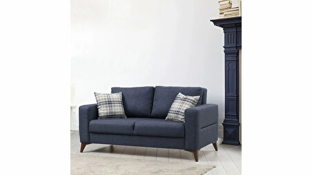 Kristal 2'li Koltuk Lacivert