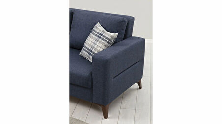 Kristal 2'li Koltuk Lacivert