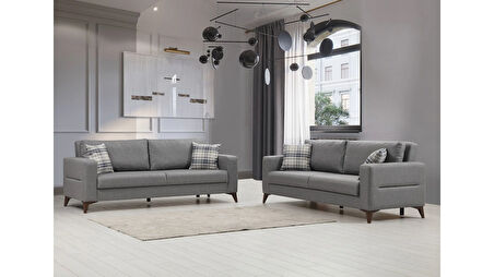 Kristal 3+3 Koltuk Takımı Koyu Gri