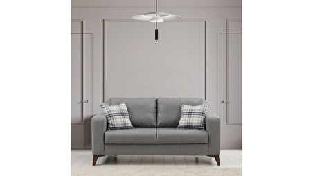 Kristal 2'li Koltuk Koyu Gri