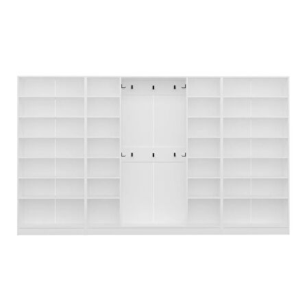 Minar Kale210 8 Kapaksız 6 Bölme Raf Portmanto Beyaz