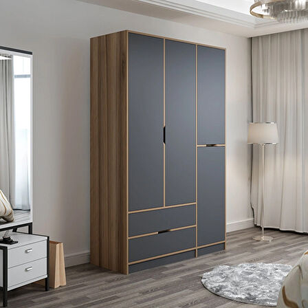 Elina 3 Kapaklı Dolap - Dore/Antrasit