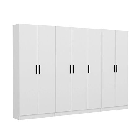 Minar Kale 210 Cm 7 Kapaklı 5B Raf Portmanto Beyaz